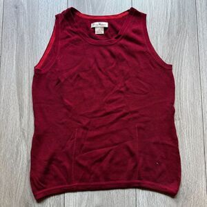 Tommy Bahama Silk Cotton Tank Top Shirt small sleeveless Burgundy